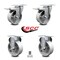 Service Caster 4 Inch Semi Steel Swivel Top Plate Caster Lock Brakes 2 Rigid SCC, 2PK SCC-TTL20S415-SSR-2-R-2 - alternate 7